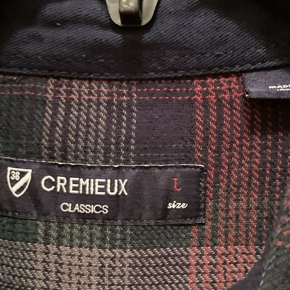 Cotton Flannel Cremieux shirt mens large flannel button up NWT - Picture 4 of 7